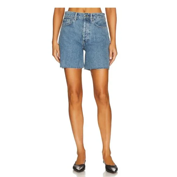 Anine Bing Blue Jean Shorts - Picture 2 of 9